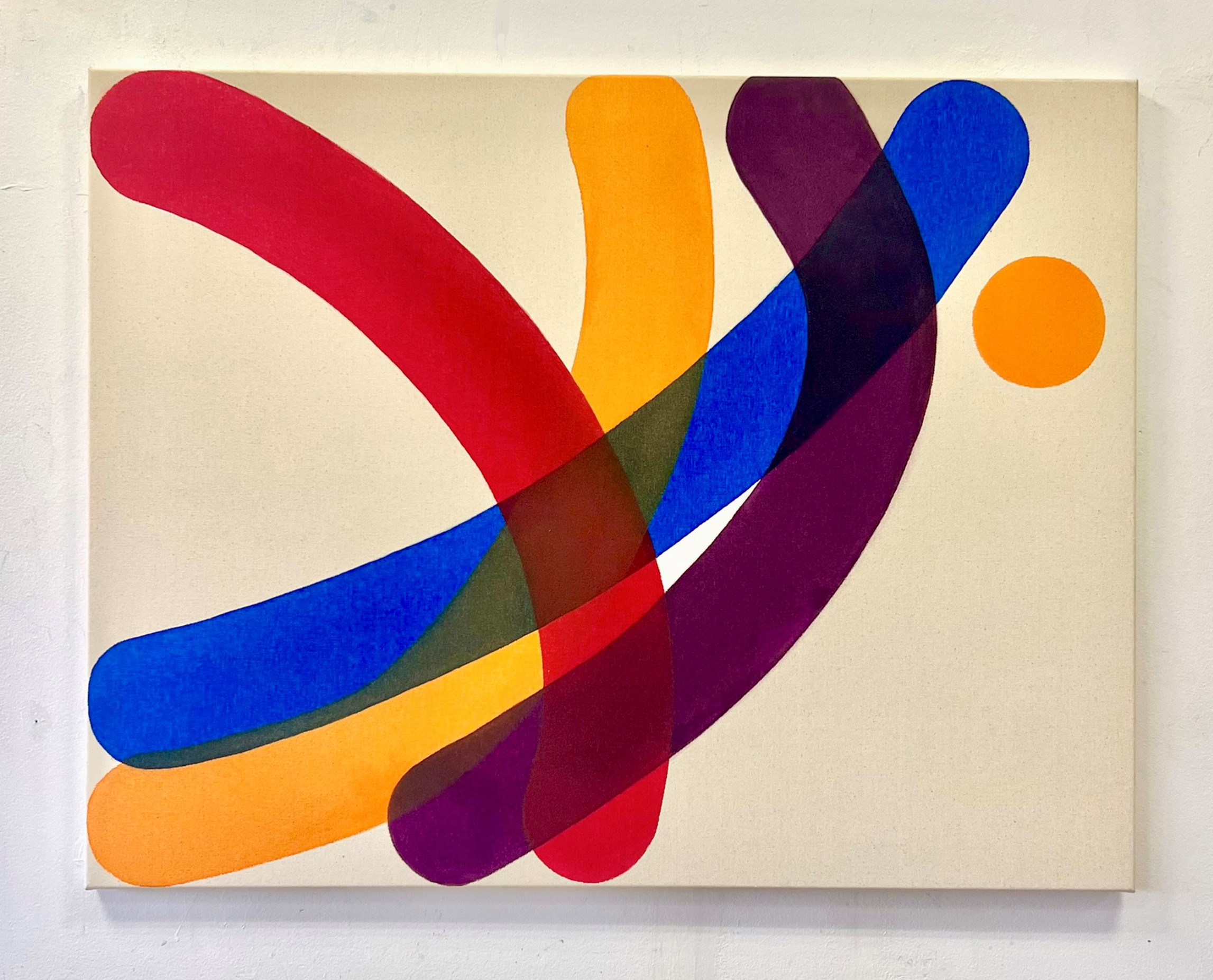 Stanislav Ondruš “Following one point” 2022 70 cm x 90 cm acrylic on canvas